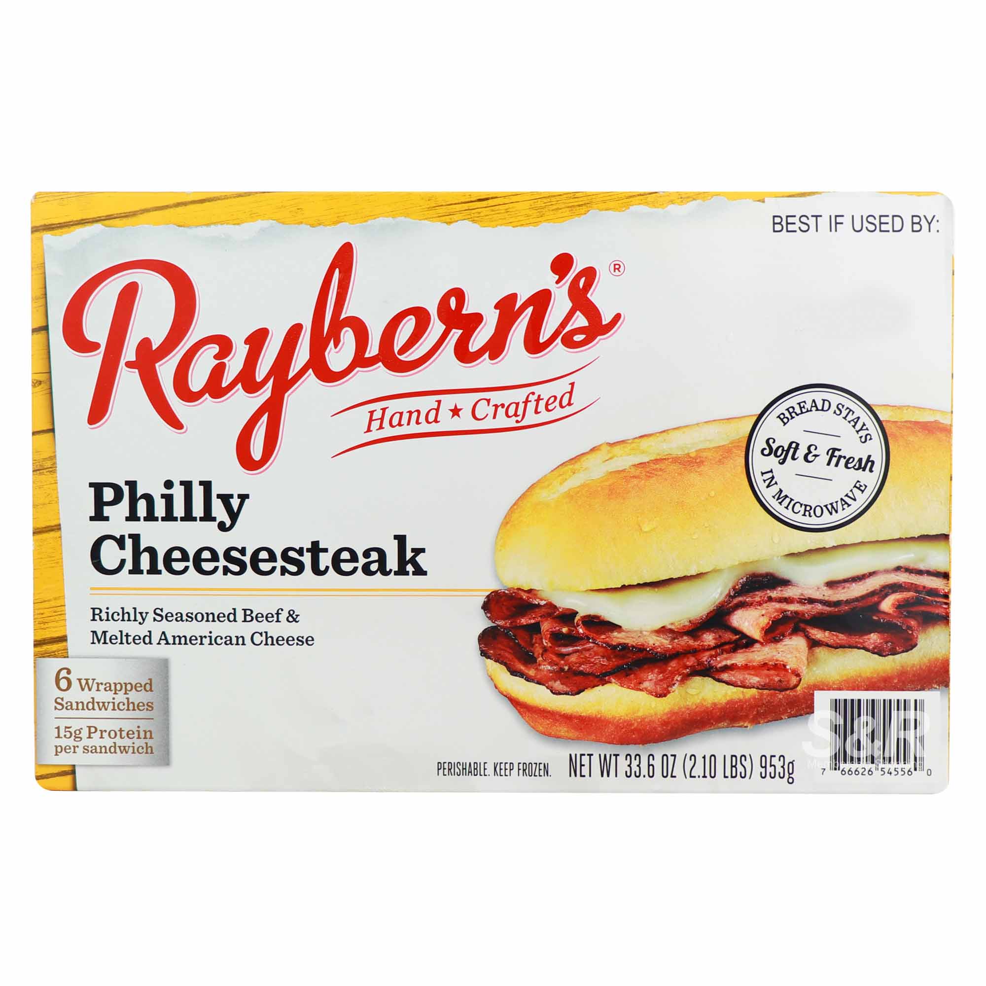 Raybern's Philly Cheesesteak 6 sandwiches